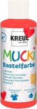 KREUL 24105 - Mucki Bastelfarbe f&uuml;r Kinder, 80 ml in rot, Kindermalfarbe auf Was