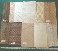 Your Choice Pieces, 1/4 Yds OR FQs Cream Tan Brown Floral cotton quilting Fabric
