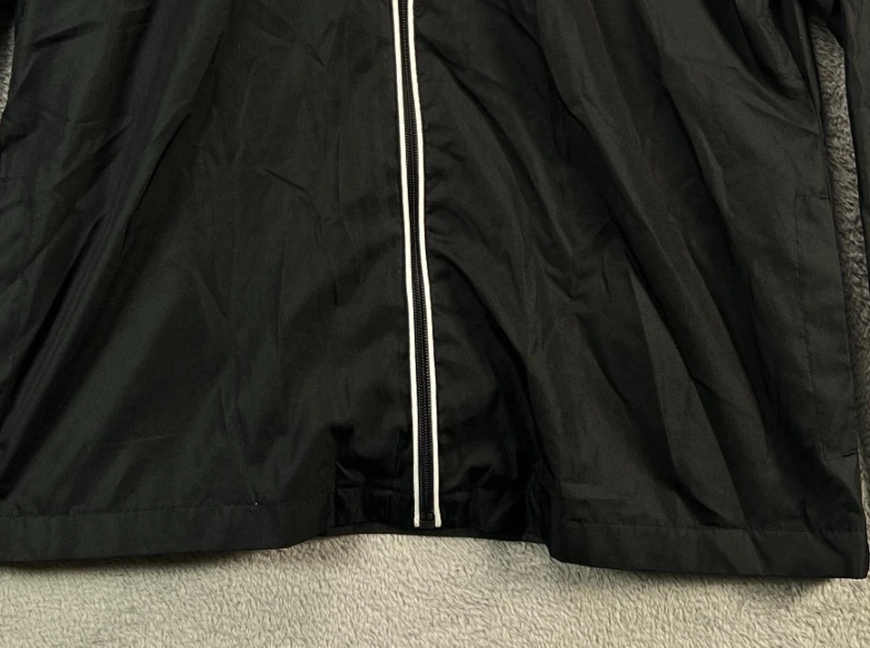 DANSKIN женщин большой черный ветровка куртка с капюшоном молнии легкий упаковываемый - Изображение 4 из 4