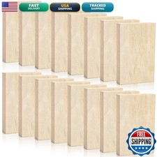 DEAYOU 16 Pack Unfinished Wood Blocks 1 Inch Thick 5" x 3" MDF