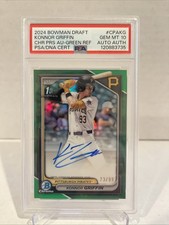 2024 Bowman Draft Konnor Griffin True Green Refractor Auto 73/99 PSA 10 POP 10!