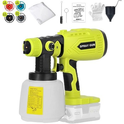 1L Akku Farbsprühgerät für Ryobi 18V ONE+ Akku HVLP Spritzpistole 4 Düsen