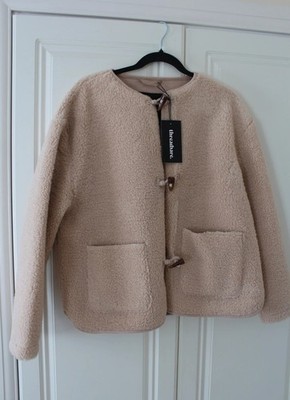 Threadbare Ladies Tan Coloured Teddy Fleece Jacket Brand New With Tags Size L