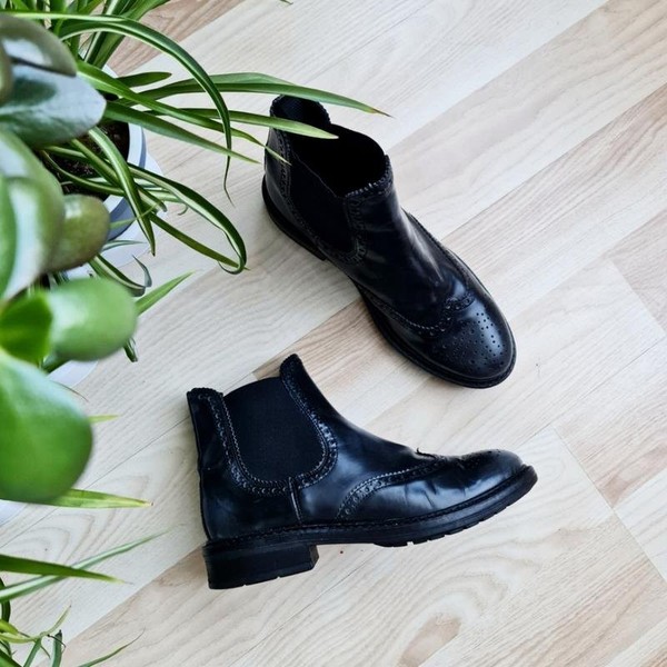 Women Baldinini Boots Black Leather 39 #5G1A