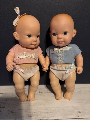 Vintage 8'' 1992 Mattel Girl And BOY from the ''Lovable Babies'' Triplet Doll Set
