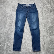 Levis 711 Jeans Women 28x30 Blue Stretch Denim Slim Fit Skinny Dark Wash Denim