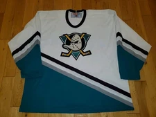Vintage 1993 CCM Big Block Mighty Ducks of Anaheim Men NHL Hockey Team JERSEY 2X