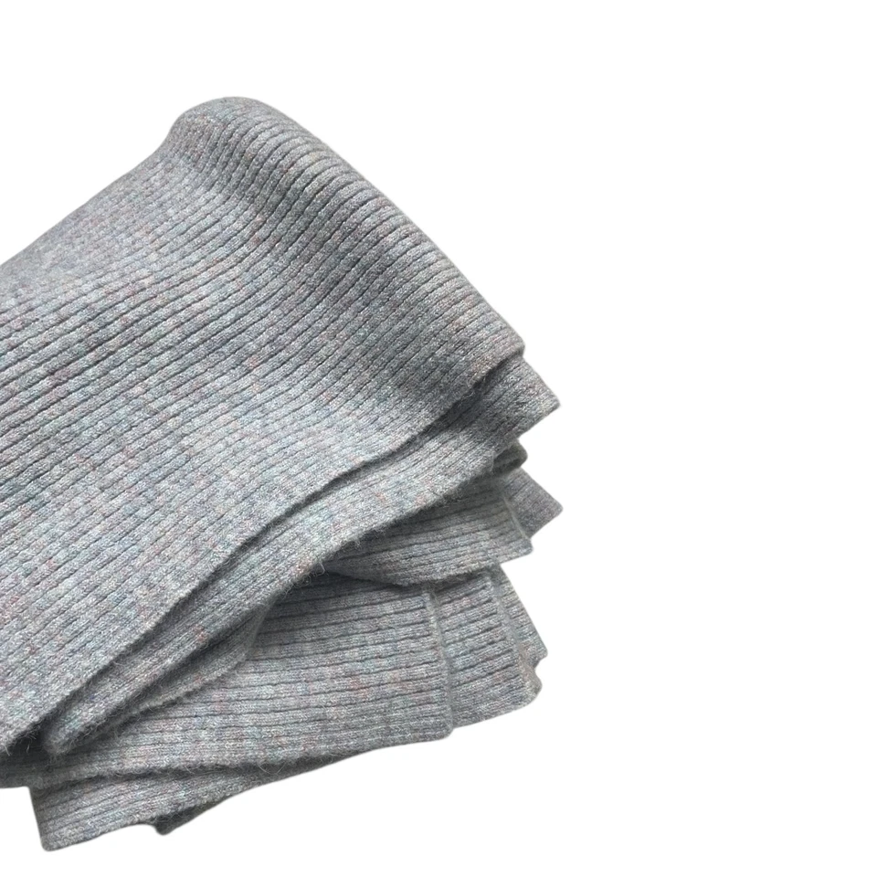 J.Crew супер мягкий ребристый шарф серый шерстяная смесь б/у в отличном состоянии минималистский зимний холодный слой - Изображение 3 из 4