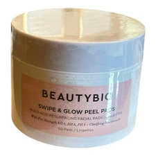 BeautyBio Swipe & Glow Peel Pads. 50 Resurfacing Facial Wipes Sealed
