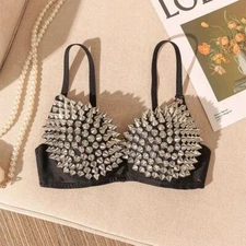 Rivet Small Suspender  Underwear Beauty Back Strap Chest Pad Sleeveless Top