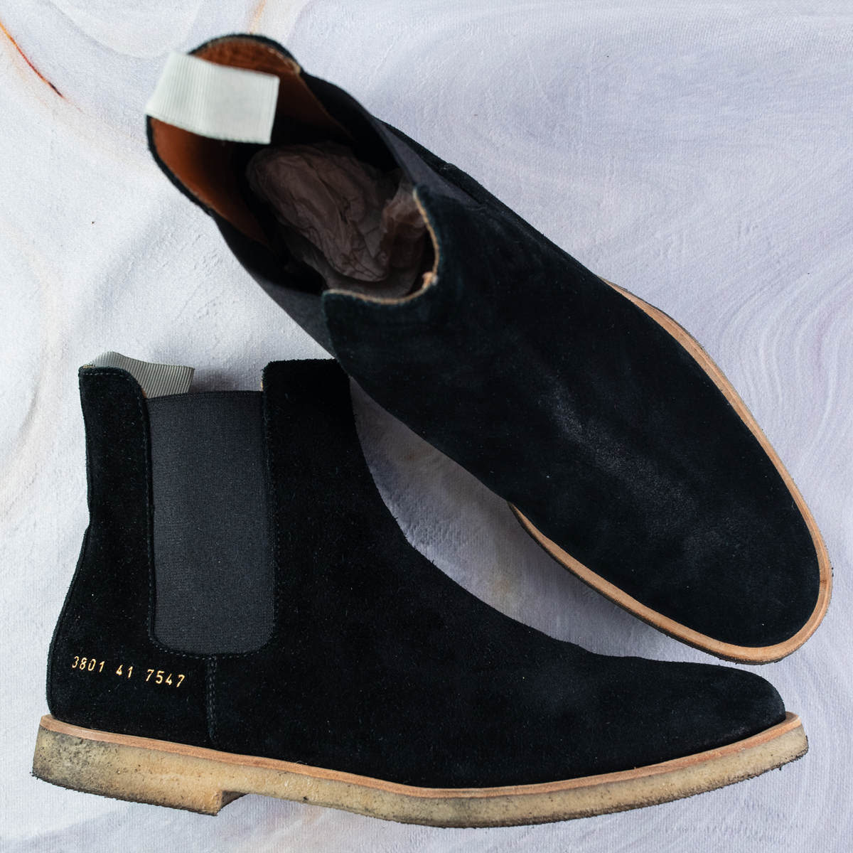 COMMON PROJECTS 41 BLACK CHELSEA BOOT SUEDE | eBay