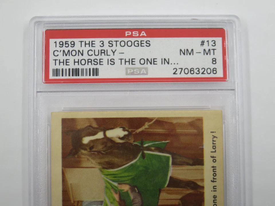 THE 3 STOOGES #13 C'Mon Curly The Horse Is The One In... 1959 Graded PSA NM-MT 8 - Image 2 of 4