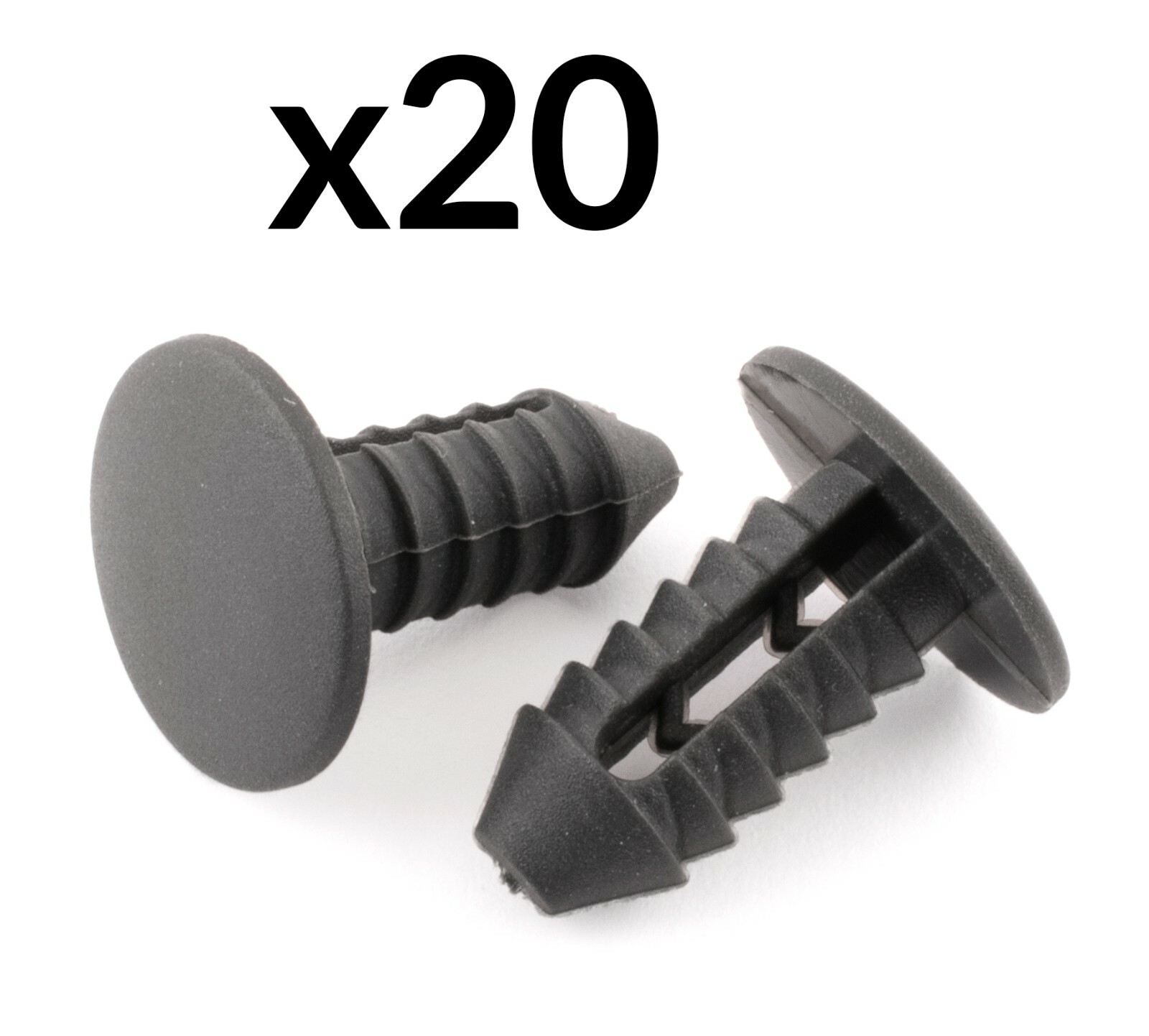 Worgeous 20pcs Nylon Car Clip Fasteners For Trunk Liner Black Plastic Retainer Clips Christmas Tree Shape Auto Bumper Clips For Vehicle Body