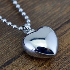 Heart-shape Stainless Steel Waterproof Pill Box Case Bottle EDC Necklace Pendant