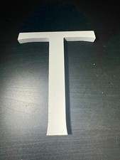 Letter T Wooden White Sign Decor