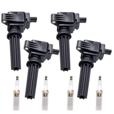 Ignition Coil Pack and Iridium Spark Plug Set of 4 For Ford Edge Escape Explorer