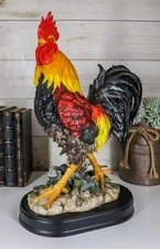 Ebros Large Decorative Sunshine Country Barnyard Farm Rooster Figurine 13.5"H