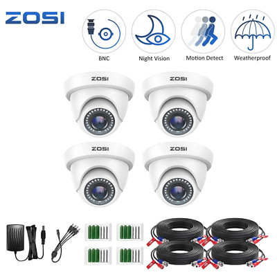 ZOSI 1080p HD Security Dome Camera Outdoor for Home Surveillance System IR-Cut