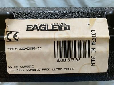 Eagle Ultra Classic Fishfinder CASE/BOOKS- No Unit. Clean.
