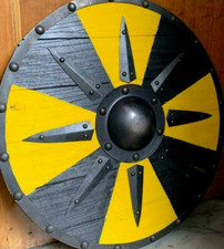 24" Wooden Shield Medieval Battle Ready Best Vintage Shield Viking Shield Larp.