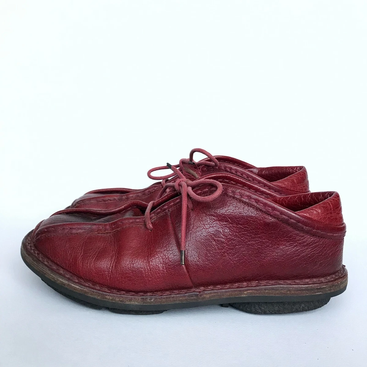 TRIPPEN CLASSIC LACE UP LEATHER SHOES RED – EU 39 US 8 UK 6