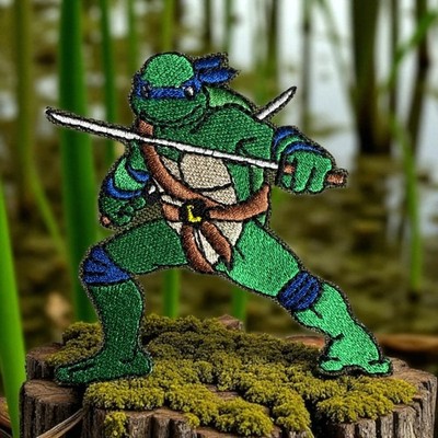 Patch Ricamata Da Cucire/Stirare - Ninja Arti Marziali Verde - Fatto In UK - Foto 3