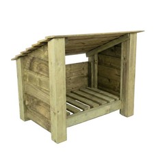 Outdoor Log Shed Wooden Shoe Shelter Firewood Store Timber Storage Treated