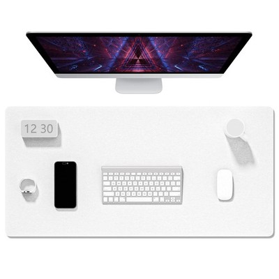 Auhoahsil Felt Desk Mat, Minimalist Large Mouse Pad XXL 35.5 x 15.7 in, Desk ...