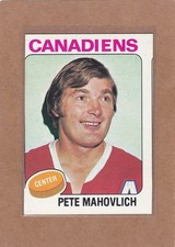 1975-76 TOPPS HOCKEY PETE MAHOVLICH #50 CANADIENS EX+ *A47390