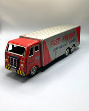 1960's Japan Tin Friction Truck Fast Freight Continental Express HAYASHI 10.5"
