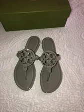 Tory Burch Patent  Miller Light Jade  Sandal Flip Flop Women Size 7.5 New