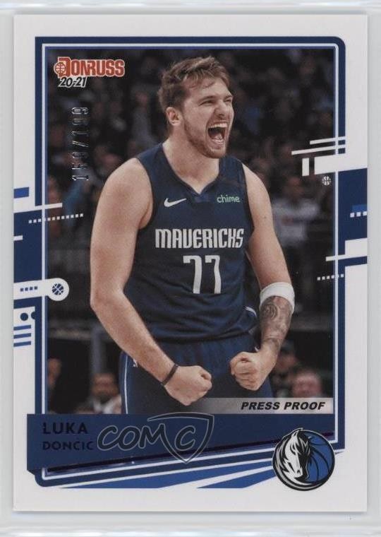 2020-21 Panini Donruss Press Proof Purple 159/199 Luka Doncic #13 ms9
