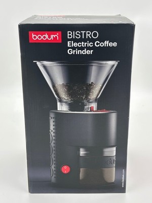 Bodum Bistro Electric Conical Burr Coffee Grinder 12 Grind Settings Black NIB