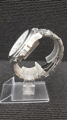 SEIKO 7T86-0AC0 Chronograph Perpetual White Dial Qz Men's NO BOX