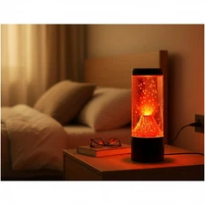 Leak-Proof Volcano Night Light with USB/Battery - Decor for Home & Office