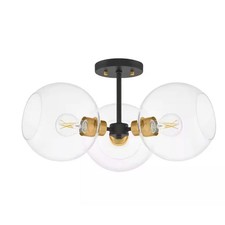 Hampton Bay HD-1861-3SFABZB Vista Heights 3-Light Semi Flush Mount Bronze