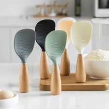 1pc Silicone Cooking Spoon: Non-Stick Heat-Resistant Anti-Scald Kitchen Tool