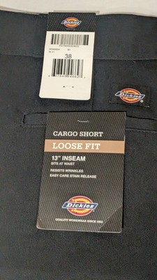 Dickies Wr888 13 Inch Loose Fit Cargo Short 38 Black for sale
