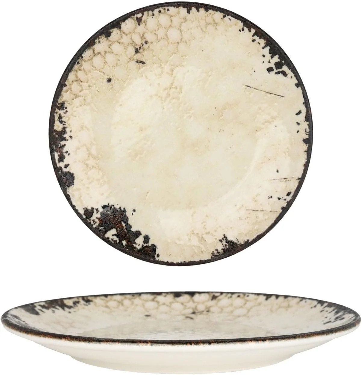Assiettes plates DALLAS Rinart 27 cm en porcelaine résistante aux rayures