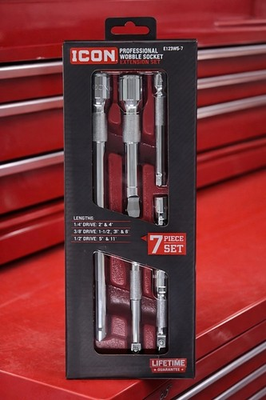 #ad Professional Wobble Socket Extension Set Polished Chrome 3 8quot; 1 2quot; 1 4quot; Drive $37.99