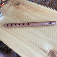 Vintage Wooden 6 Hole Flute, India, 13" Long,
