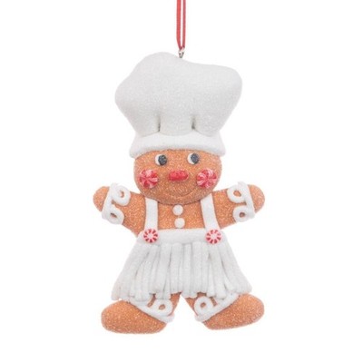 Lebkuchenbäcker Koch Herr Frau Weihnachten Baumschmuck zum Aufhängen 12 cm Ton...