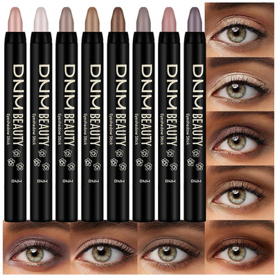 8Pcs Cream Eyeshadow Stick Set, Champagne Pearl Taupe Bronze Cocoa Stone Putty S