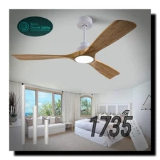 QUTWOB 52" Wood Ceiling Fan with Lights Remote Control,