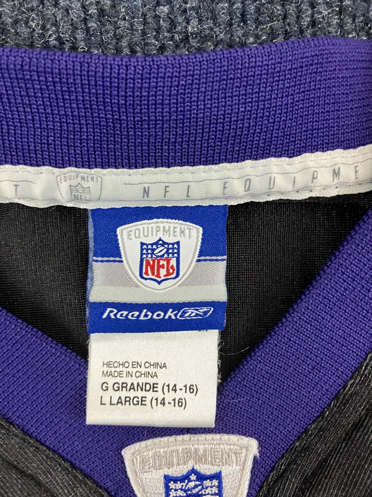 Baltimore Ravens Jersey Boys Large Black NFL Football Steve McNair Reebok thumbnail 5