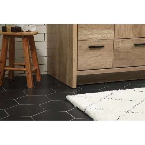 Elegant Decor Wyatt 48" Aluminum MDF Single Bathroom Vanity in Natural Oak - Picture 5 of 8