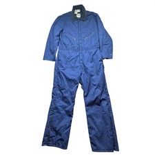 Walls Zero Zone Duck Canvas Quilted Lined Coveralls XL 46-48 30" Inseam Blue