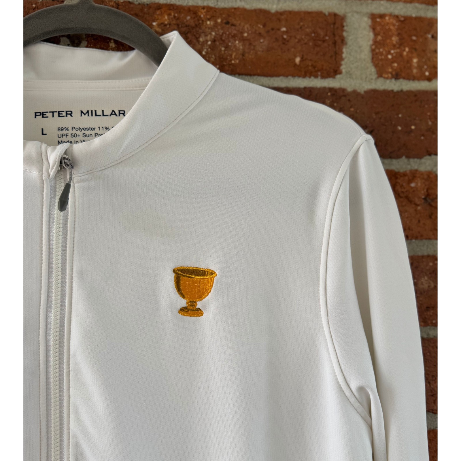 Peter Millar Full Zip Performance Jacket White UP… - image 4