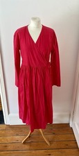 CAROLINE BLOOMFIELD Designer Red Wrap Dress-Size Large-Exc. Cond.