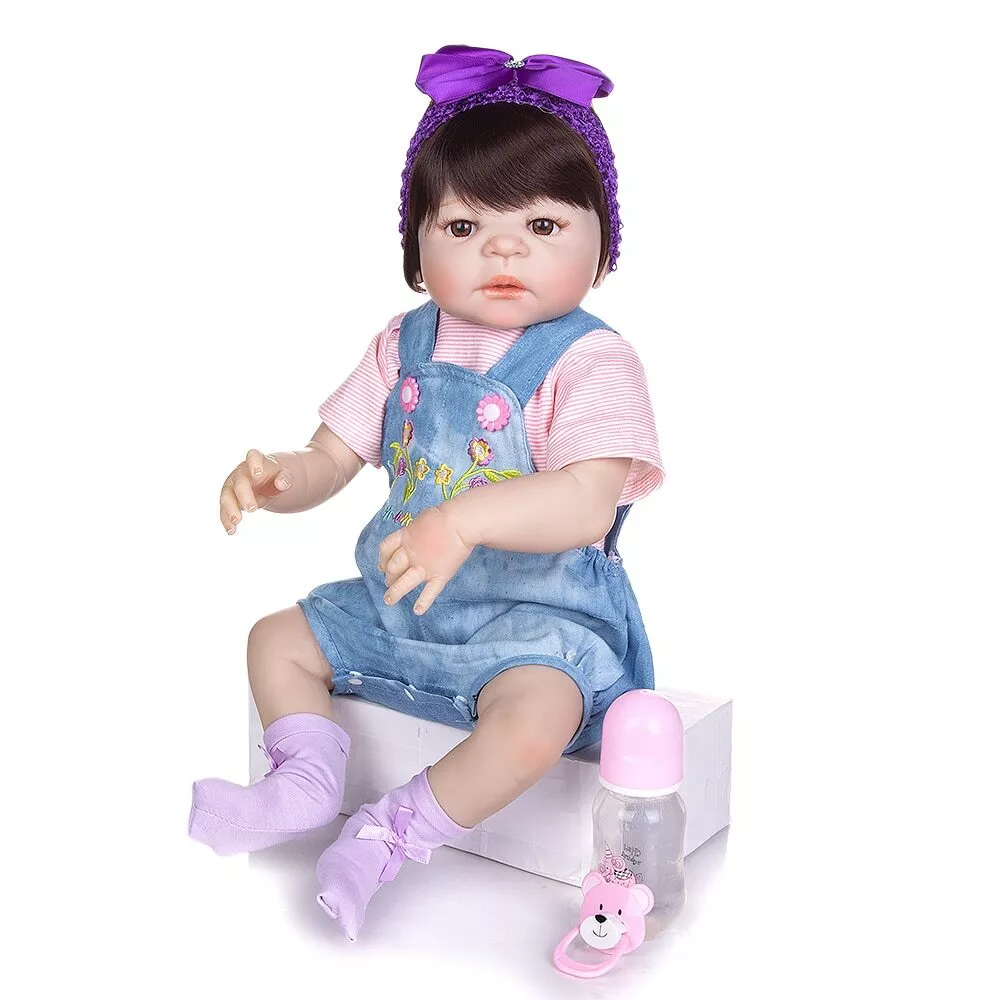 Boneca Bebes Reborn 23 57cm Full Silicone Vinyl Reborn Baby Boy